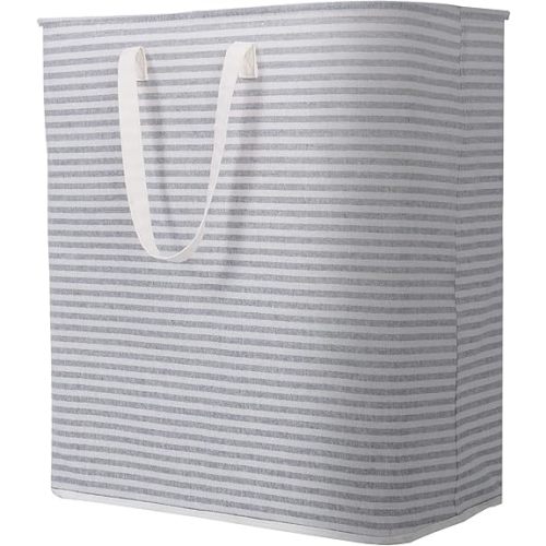 Lifewit Laundry Hamper Large Collapsible Laundry Basket, Freestanding Waterproof Clothes Hamper Storage with Easy Carry Handles for Clothes in Bedroom Bathroom College Dorm for Adults, Gray, 100L