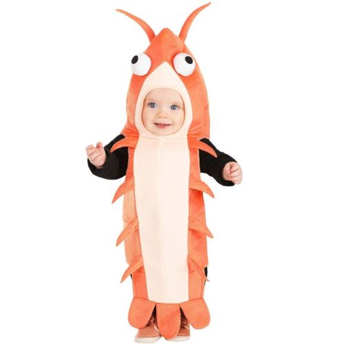 HalloweenCostumes.com 0-3 Months Shrimp Infant Costume, Orange/Pink