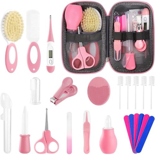 Baby Healthcare and Grooming Kit for Newborn Kids, 24PCS Upgraded Safety Baby Care Kit, Newborn Nursery Health Care Set, Baby Care Products