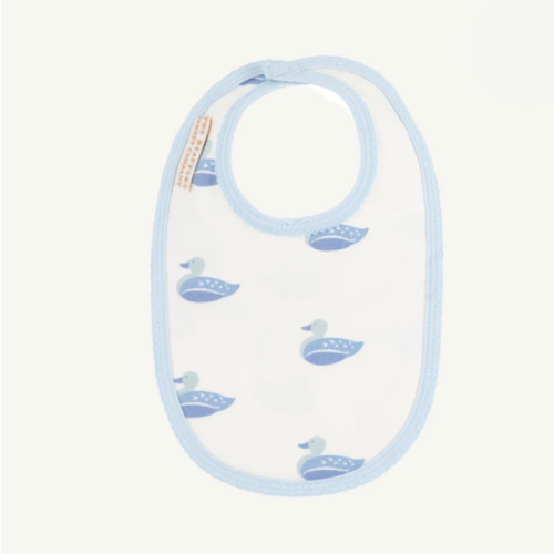 Burp Me Bib - Buckhead Blue Gingham with Worth Avenue White