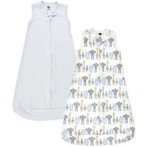 Hudson Baby Infant Boys Interlock Cotton Sleeveless Sleeping Bag, Blue Royal Safari, 18-24 Months
