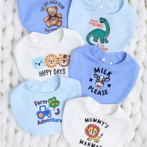 momscare 3pcs/Set Cute Animal Print Baby Bibs | SHEIN USA
