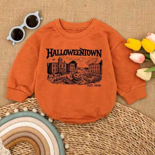 Halloweentown University Baby Romper, First Halloween Bodysuit For Baby, Millennial Mom Hobby Outfit, Nostalgic 90s Movie Quote Baby Clothes