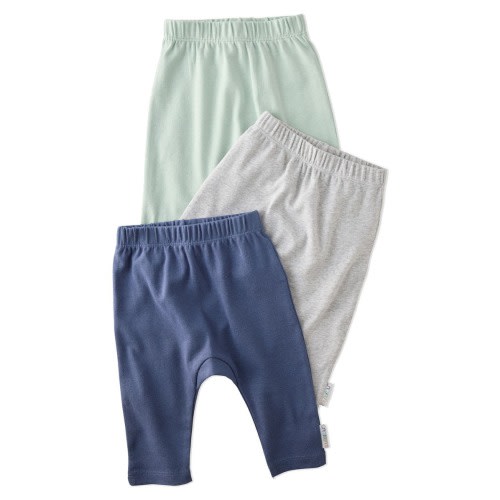 Harlowe Organic Cotton Assorted 3-Pack Harem Pants, 3-6M