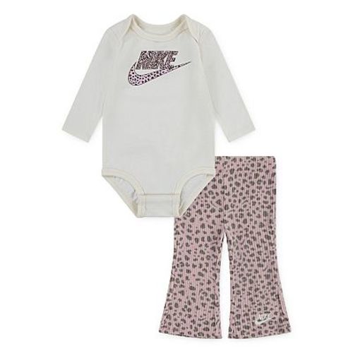 Baby Girls Nike Long Sleeve Bodysuit & Flared Leggings 2-Piece Set