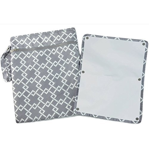 Sarah Wells "Pumparoo" for Breast Pump Parts, Wet Dry Bag with Staging Mat (Gray)