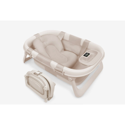Jool Baby Fold ‘n Store Baby Bathtub With Built-in Thermometer - Oat