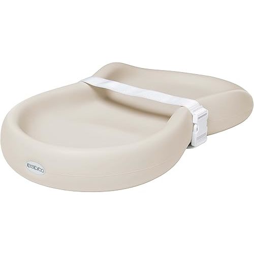 Keekaroo Peanut Changer Baby Vanilla – The Original - Easy-to-Clean Changing pad and The only Shell Over Foam, Fully Water Repellant, Wipeable Diaper pad, Wipe-Clean Changing pad