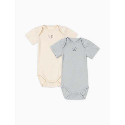 Perla 2 Pack SS Bodysuit in Buttercream/Pearl Blue