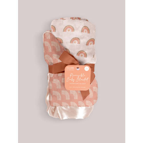 Ultra-Soft Thick Reversible Baby Blanket - Be Kind Rainbows