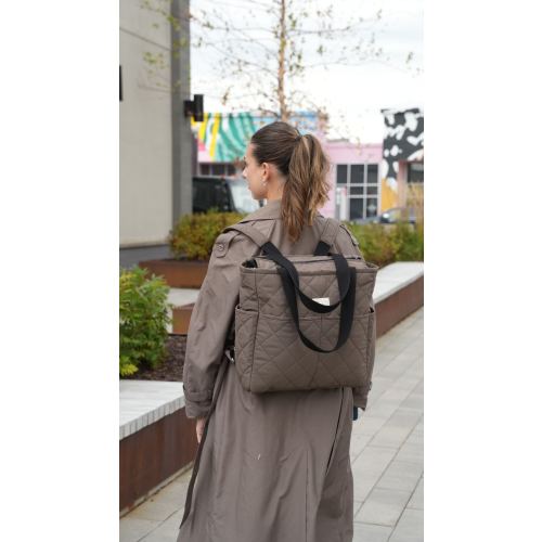 Convertible quilted backpack