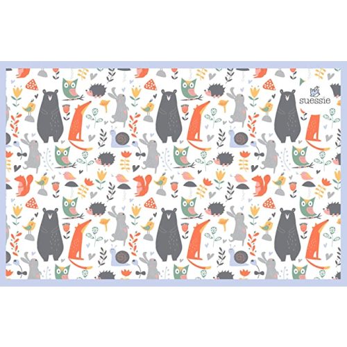 Suessie Disposable Placemats for Baby, Forest Animals (60 Count)