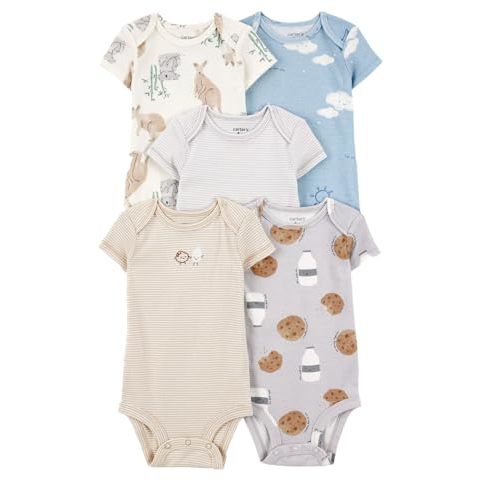 Carter's Baby Boys 5-Pack Original Short Sleeve Bodysuits