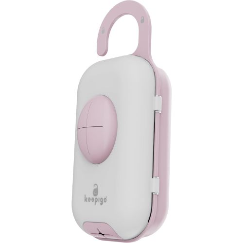 keepigo| Baby pink Diaper Bag Wipe Dispenser | 3-in-1 Portable Diaper Caddy Organizer, Baby Wipe Holder with Disposable Bags | Baby Essentials for Newborns, Toddlers, Travel & Baby Shower Gifts