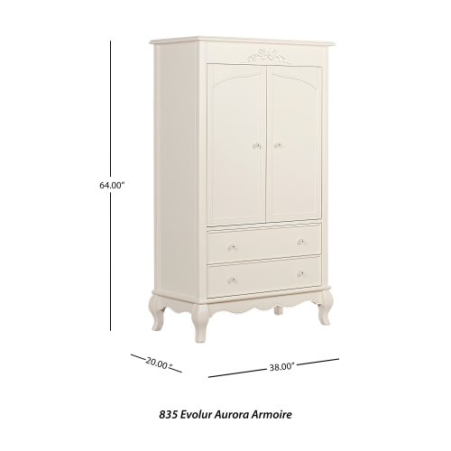 Evolur Aurora Akoya Grey Pearl Armoire