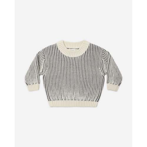 Relaxed Knit Sweater Midnight Stripe – Quincy Mae