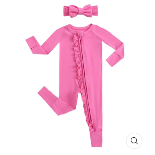 Luxie Pink Ruffled NICU Romper
