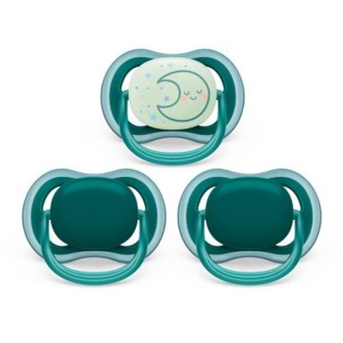 Philips Avent Ultra Air Day Time Pacifier 6-18m - Deep Opal/Moon - 3pk