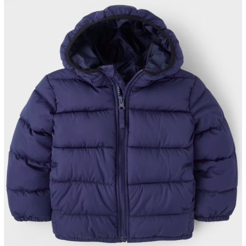 Toddler Boys Long Sleeve Hooded Puffer Jacket - BLUE