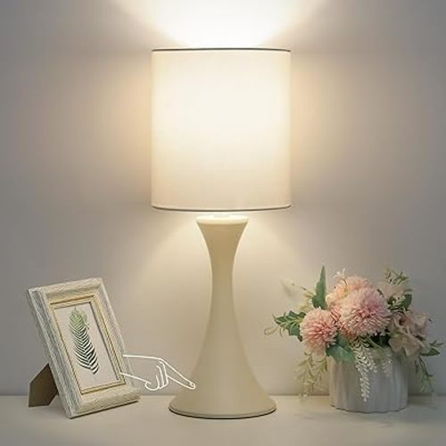Dimmable Table Lamp, 3 Way Touch Control Desk Lamp, Small Bedside Light