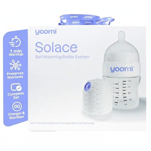 Solace Self-Warming Baby Bottle System, 1-Year Complete Kit, Patented Exothermic Precision Warming Technology, Warms Milk in 1 Minute, Baby Essentials & Baby Bottle-Feeding Supplies.