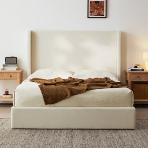 Latitude Run® Carmen Upholstered Wingback Bed & Reviews | Wayfair