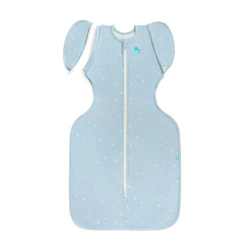 Love to Dream Swaddle UP Transition Baby Sleep Bag 1.0 TOG, Zip-Off Wings, Medium 13-19 lbs, Twinkle Blue