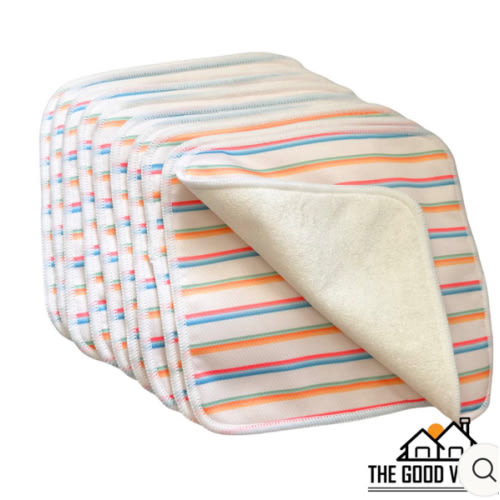 10-Pack Durable Bamboo Cloth Wipes – Easy Spray-Off with Water-Resistant AWJ | Wave Rider