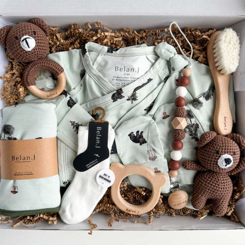 Belan-J Black Bears Newborn Gift Box | Baby Gift Set – Belan.J