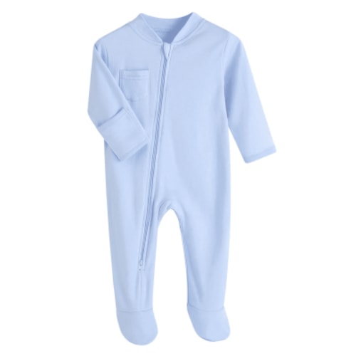 GEYEHUG Baby Boys Pajamas Long Sleeve Zip Front Non Slip Footed Sleeper Organic Cotton