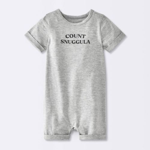 Baby' Halloween 'Count Snuggula' Jersey Romper - Cloud Island™ Heather Gray 0-3M