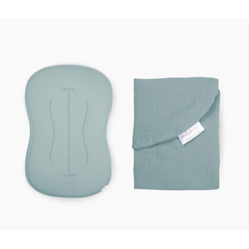 Lounger Curve + Muslin Cover Set | Slate
