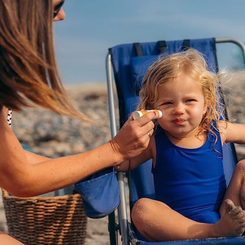 Badger Kids Sunscreen Stick SPF 35 with Mineral Zinc Oxide, Travel Size Sunscreen Stick for Kids, 97% Organic Ingredients, Reef Friendly, Broad Spectrum, Water Resistant, 65 oz - 0.65 Ounce (Pack of 1)