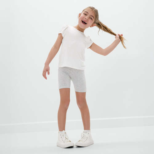 Light Heather Gray Bike Shorts – Little Sleepies