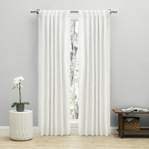 Ricardo Trading Haven Blackout Linen Double Wide Patio Panel - White, 104"W X 84"L