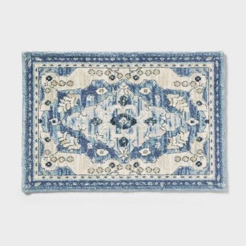 20"x30" Medallion Bath Rug Blue - Threshold™