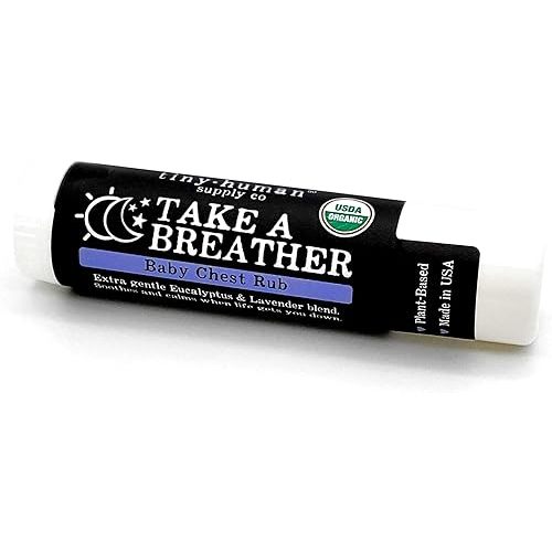 Organic Take A Breather Baby Chest Rub Stick 1pk, 100% Natural, Soothing Lavender & Eucalyptus, Petroleum Free, Cruelty Free