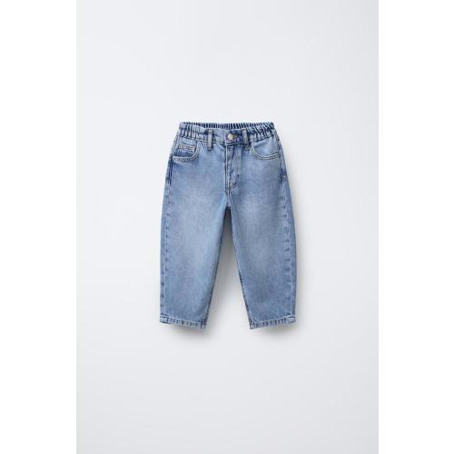 BAGGY DENIM PANTS - Mid-blue | ZARA United States