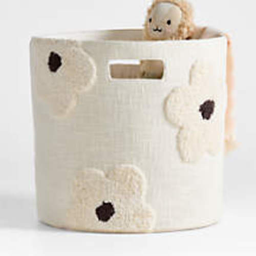 Tufted Daisy Shelf Storage Bin