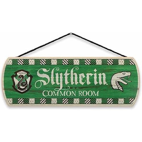 Harry Potter Slytherin Common Room Hanging Wood Wall Decor - Fun Slytherin Sign for Teen Bedroom or Movie Room