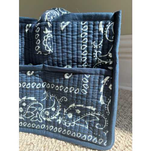 Blue Bandana Print Nappy Caddy