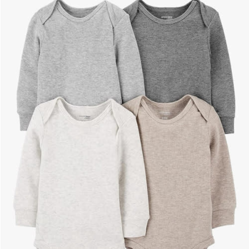 Simple Joys by Carter's Baby 4-Pack Long-Sleeve Thermal Bodysuit