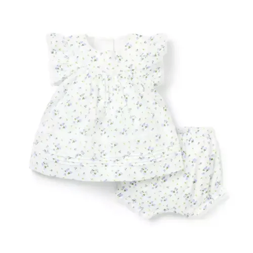 Baby White Floral The Floral Pintuck Matching Baby Set by Janie and Jack