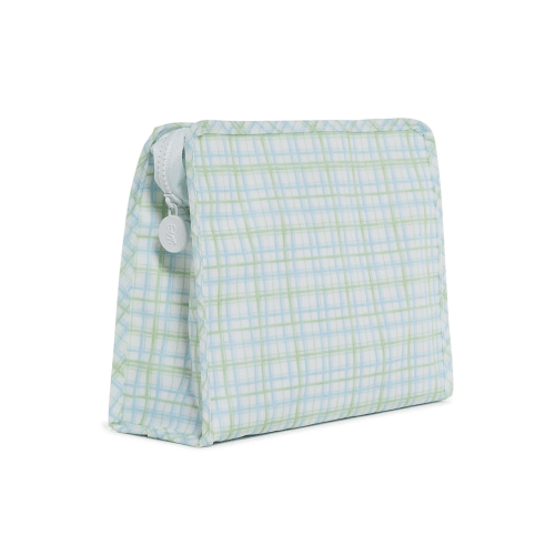 Roadie Large Zip Pouch Classic Plaid Green by TRVL Design | Lila & Hayes
