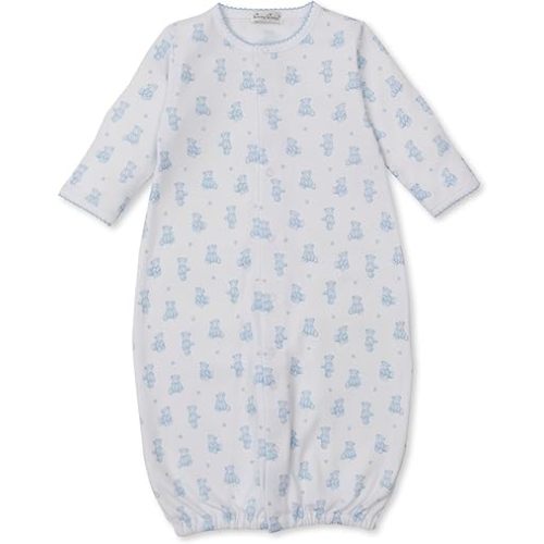 kissy kissy Baby Boys Teddy Bears Print Convertible Nightgown, Light Blue, Newborn