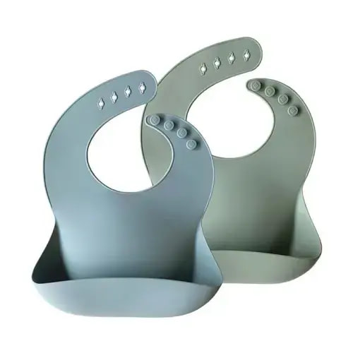 Silicone Baby Bib, 2-Pack