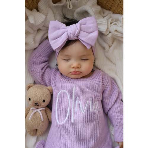 FINE KNIT BOW | ORCHID