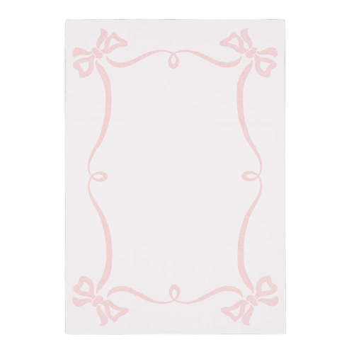 Mohawk Home Kids Collection Ribbons and Bows Low Pile Stain/Fade Resistant Washable Indoor Area Rug, Pink, 5' x 7'