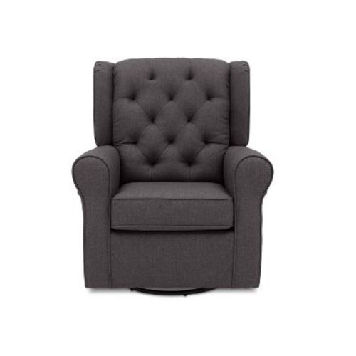 Delta Children Emma Nursery Glider Swivel Rocker Chair – Charcoal