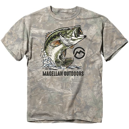 Magellan Outdoors Boys' Large Bass Camo T-shirt